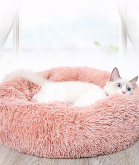 Customized Wholesale Comfort Soft Plush Round Dog Car Cushion Sofa Calming Pet Bed - 副本