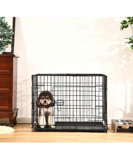 Kennel Dog Pet Cage Small Large Size Safe Stainless Steel Foldable Metal Pet Cages, Carriers & Houses for Dogs All Seasons.